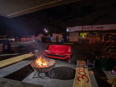 George Floyd Square Campfire, Minneapolis, April 2011