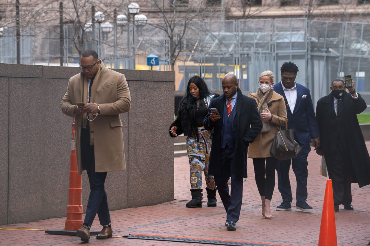 April 20, 2021 - Minneapolis —The Family of George Floyd leaves the Hennepin County Government Center after Derek Chauvin was found guilty on all charges in the death of George Floyd.