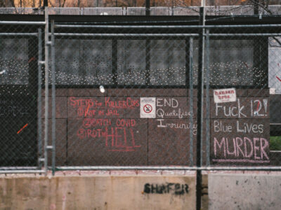 Chalk Graffiti at Hennepin County Government Center, Minneapolis