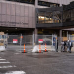 George Floyd's family leaves the Hennepin County Government Center in downtown Minneapolis.