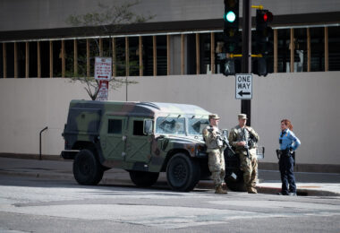 National Guard deployment in Minneapolis preparing for the end of the Derek Chauvin murder trial. Chauvin is charged with killing George Floyd on May 25th, 2020.