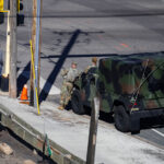 National Guardsmen stationed in the North Loop during the Derek Chauvin murder trial.