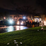 Police push Daunte Wright protesters away 1 Police push protesters out of the area around the Brooklyn Center Police Department after a day of protest following the April 11th, 2020 shooting death of Daunte Wright by former officer Kim Potter.