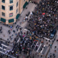 On the day the Derek Chauvin murder trial was handed over to the jury hundreds marched through downtown Minneapolis continuing the year long protests asking for justice.