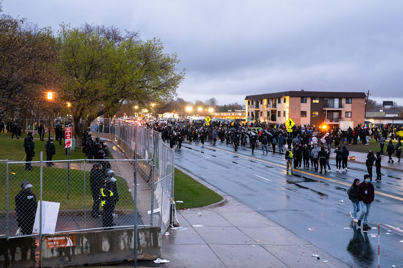 Protesters gathering in Brooklyn Center MN