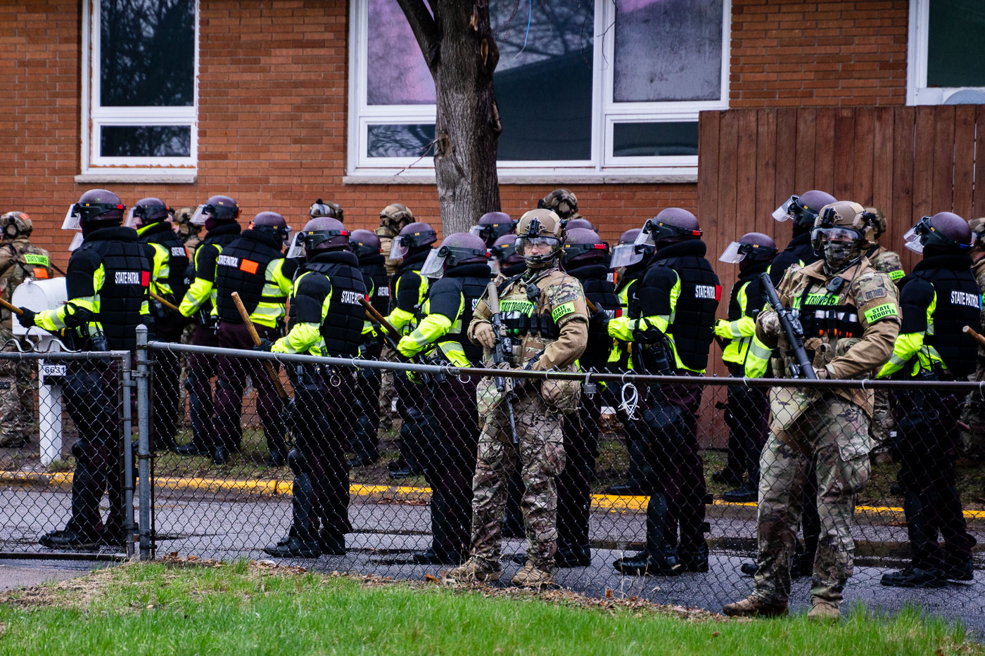 State Police watch protesters in Minnesota