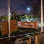 The Police Are State Terrorists Protest sign 2 Protesters gather at the Brooklyn Center Police Department after 20-year old Daunte Wright was shot and killed by a Brooklyn Center Police on April 11th, 2020.