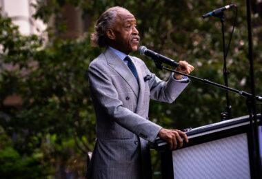 Al Sharpton speaks at a George Floyd Remembrance Rally in downtown Minneapolis as the 1-year anniversary of his murder nears.
