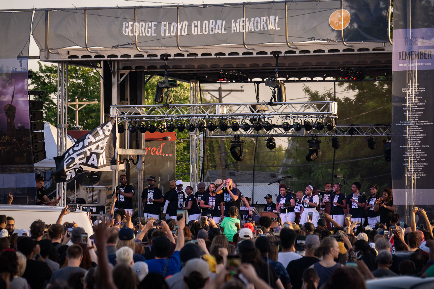 Common performing at George Floyd Square