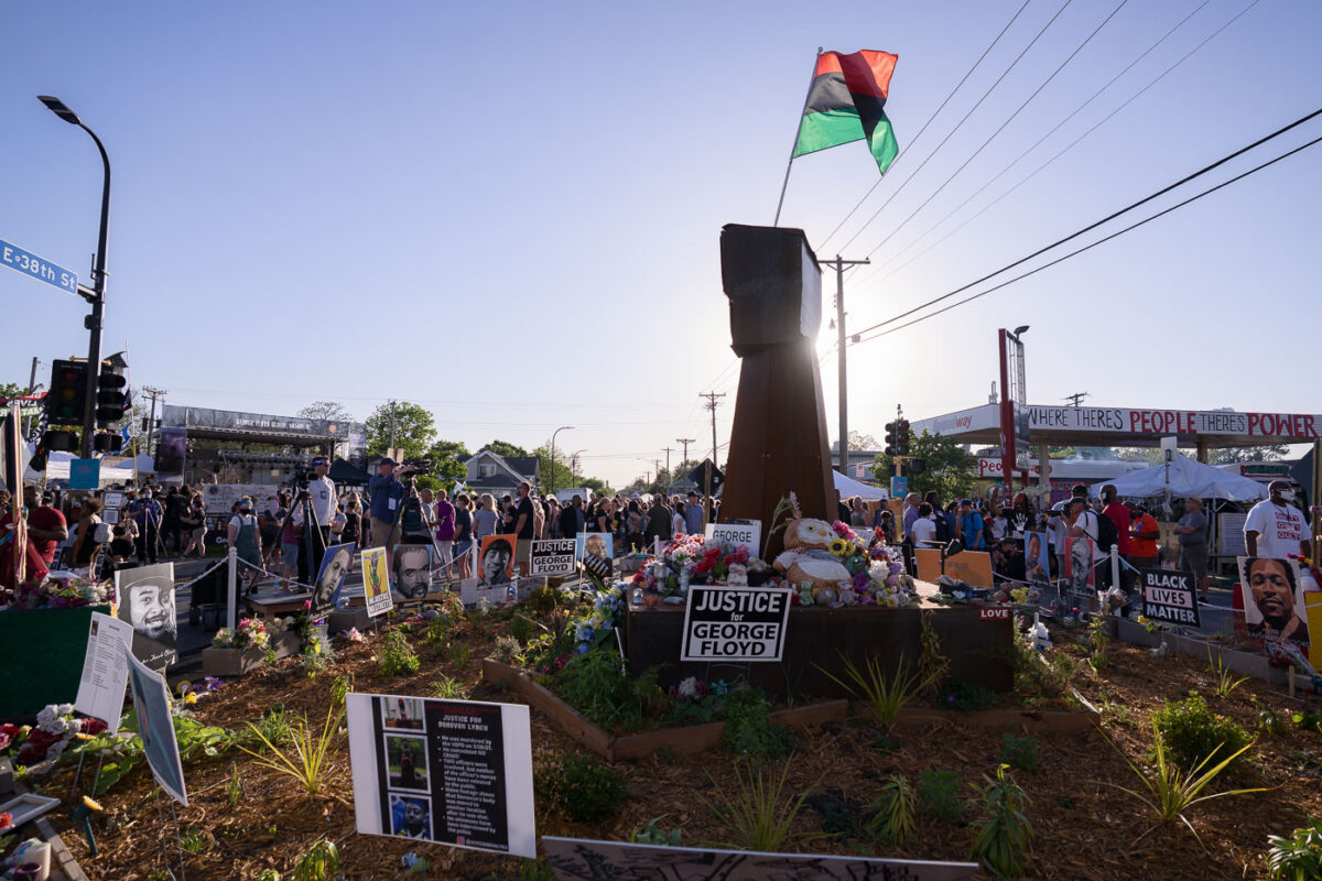 George Floyd Square Fist on 1 year anniversary