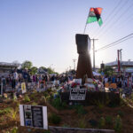 George Floyd Square Fist on 1 year anniversary 3 The fist at George Floyd Square during Rise and Remember 2021.