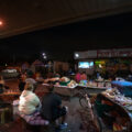 The community gathers to watch a screening of the movie "Mayor" at The People's Way at George Floyd Square.