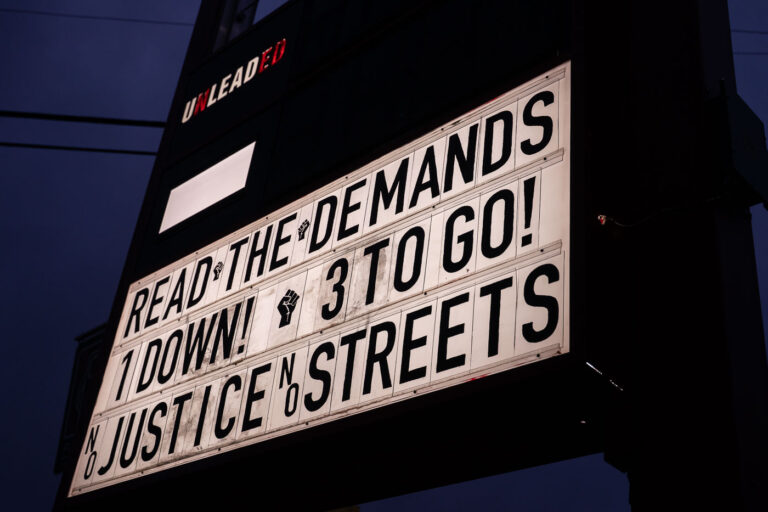 Read the Demands at George Floyd Square 4 "1 Down 3 to go!"