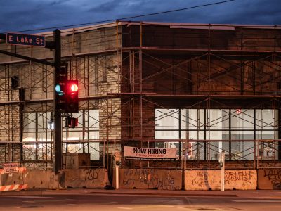 AutoZone Reconstruction on E Lake St, Minneapolis, May 2021