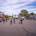 "Roll Skate Bounce" event at George Floyd Square.