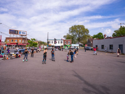 Roll Skate Bounce event at George Floyd Square, Minneapolis
