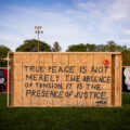 Save the Boards to Memorialize the Movement exhibited 87 of the almost a thousand boards they've saved at Phelps Park, next to George Floyd Square.