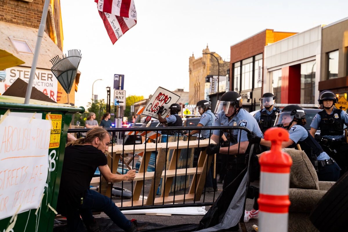 Police move in to clear out barricaded streets around memorials set up for Winston Smith and Deona Marie. Winston Smith was killed by law enforcement on June 3rd and Deona Marie was killed when a man drove his vehicle through barricades into protesters on June 13th.