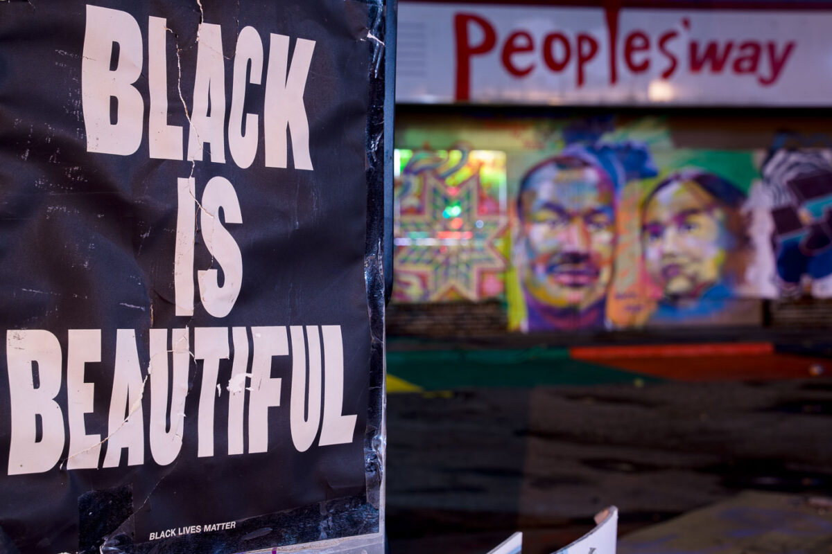 A poster at George Floyd Square.