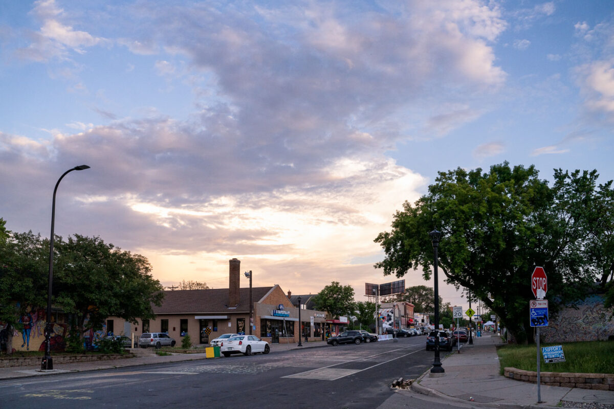 Chicago Avenue in George Floyd Square in Minneapolis.