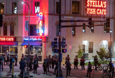 Heavy law enforcement presence on Lake Street where protesters have been gathering since the June 3rd shooting death of Winston Smith.

Smith was killed by a Federal Task Force on top of the Seven Points parking ramp. Officials have said task force members from Hennepin and Ramsey County fired their weapons.