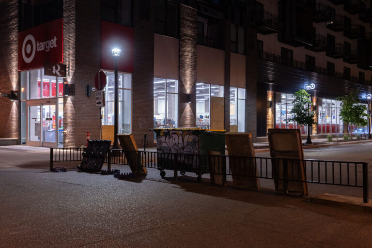 Barricaded streets at Girard Ave in Uptown Minneapolis 1 Protesters place barricades around Lake Street in Minneapolis. Protesters have been holding space near the shooting death of Winston Smith on June 3rd. Officials say Smith was killed after Hennepin and Ramsey County officers fired their weapons while part of a Federal Task Force serving a warrant.