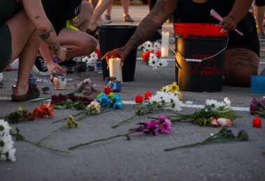 Candles being lit at a vigil for Winston Smith who was shot and killed by law enforcement on June 4th, 2021.

The vigil was held at the top of the parking ramp where he was shot and killed the day earlier by a Federal task force.