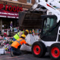 City employees place concrete barricades around the location of George Floyd's murder. The area inside George Floyd Square has been a protest zone since his murder by the Minneapolis Police.