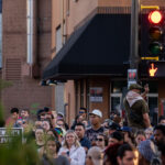 Protesters at the corner of Lake Street and Girard following the June 3rd Federal Task Force killing of Winston Smith and the death of Deona Marie on June 13th. Marie was killed when Nicholas Kraus drove his vehicle into those protesting the killing of Smith.