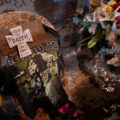 A t-shirt and sign placed at the George Floyd Memorial at George Floyd Square in Minneapolis.