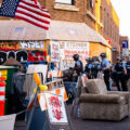 Minneapolis Police move in to clear out barricaded streets around memorials set up for Winston Smith and Deona Marie. Winston Smith was killed by law enforcement on June 3rd and Deona Marie was killed when a man drove his vehicle through barricades on June 13th.