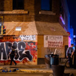 Minneapolis police remove street barricades 3 Minneapolis Police at Hennepin Avenue and Lake Street while clearing our protesters who have gathered since June 3rd following the killings of Winston Smith and Deona Marie.Winston Smith was killed after Hennepin and Ramsey County officers fired their weapons while part of a Federal Task Force serving a warrant. Deona Marie was killed when Nicholas Kraus drove his vehicle into those protesting the killing of Smith.