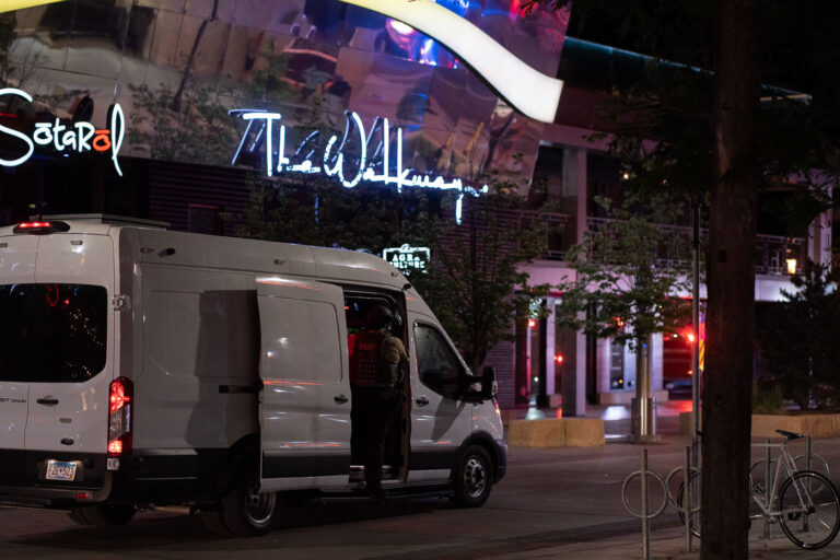 Minneapolis Sheriff's van on Girard Ave during Winston Smith protests 2 A Hennepin County Sheriff's Department van is parked on Girard Avenue in Minneapolis during protests following the death of Winston Smith. Smith, who was Black, was shot and killed by law enforcement on June 3rd, 2021, sparking demonstrations in the Uptown Minneapolis area. The protests, which occurred in the vicinity of the SōtaRōl building, highlighted ongoing tensions between the community and law enforcement.