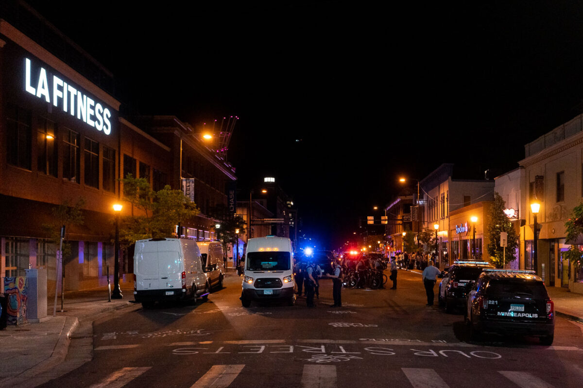 Minneapolis Police gather on Lake Street following days of protests in the area after the law enforcement shooting death of Winston Smith.

Smith was shot and killed when Federal Task Force members from Ramsey and Hennepin county fired their weapons while serving a warrant.