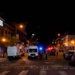Minneapolis Police gather on Lake Street following days of protests in the area after the law enforcement shooting death of Winston Smith.Smith was shot and killed when Federal Task Force members from Ramsey and Hennepin county fired their weapons while serving a warrant.