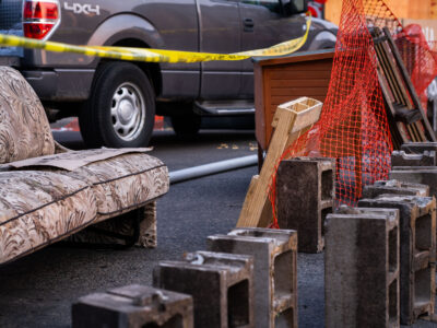 Uptown Minneapolis: Barricades on Lake Street