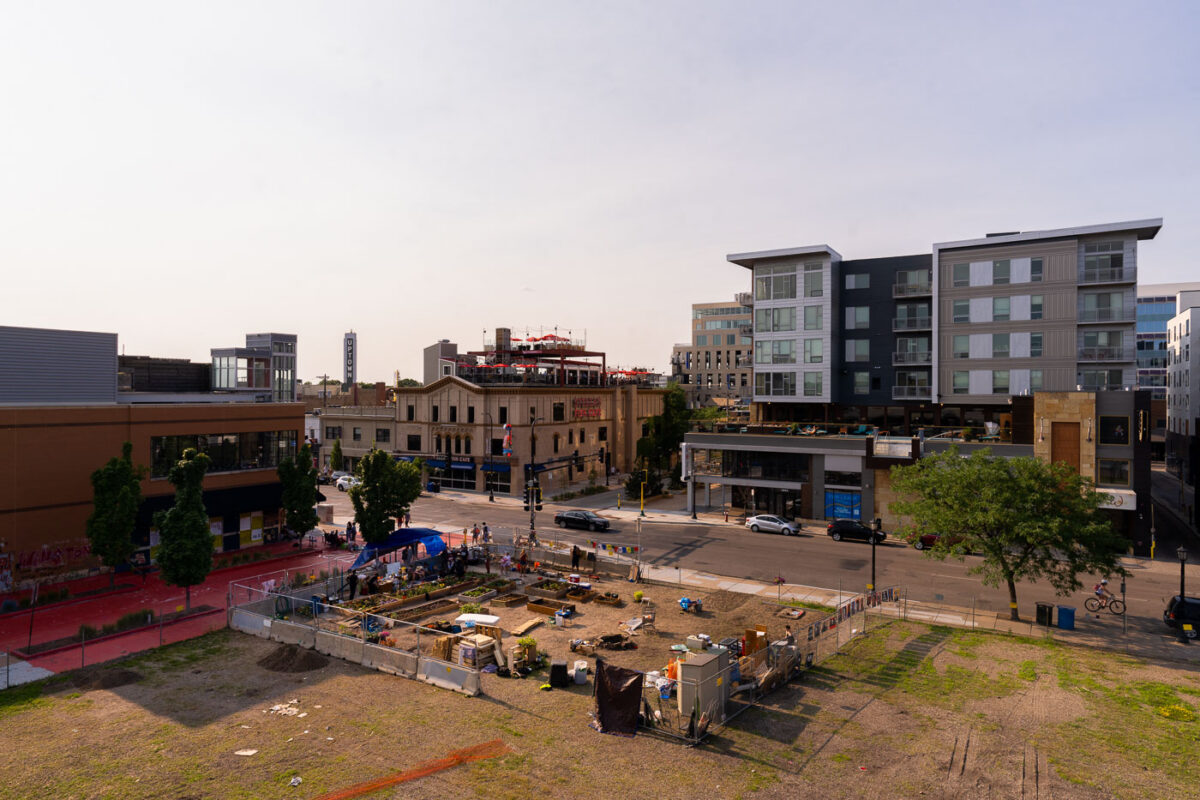 A protest garden built outside the parking garage that Winston Smith and Deona Marie were killed at.

Deona Marie was killed when Nicholas Kraus drove his vehicle into those protesting the killing of Winston Smith.

Winston Smith was killed after Hennepin and Ramsey County officers fired their weapons while part of a Federal Task Force serving a warrant.