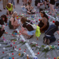 A vigil being held at the spot where Winston Smith was killed by law enforcement on June 3rd.