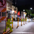 Traffic control measures put in place at George Floyd Square about 2 weeks after Minneapolis Public Works removed street barricades. The space has been community controlled since the May 2020 murder of George Floyd.