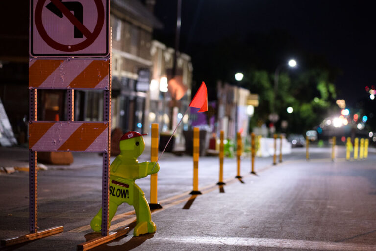 Slow down at George Floyd Square 1 Traffic control measures put in place at George Floyd Square about 2 weeks after Minneapolis Public Works removed street barricades. The space has been community controlled since the May 2020 murder of George Floyd.