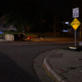 The street barricades that have been continuously added and removed at East 37th St and Chicago Avenue in George Floyd Square. Days earlier the city removed concrete barricades to open up vehicular traffic.