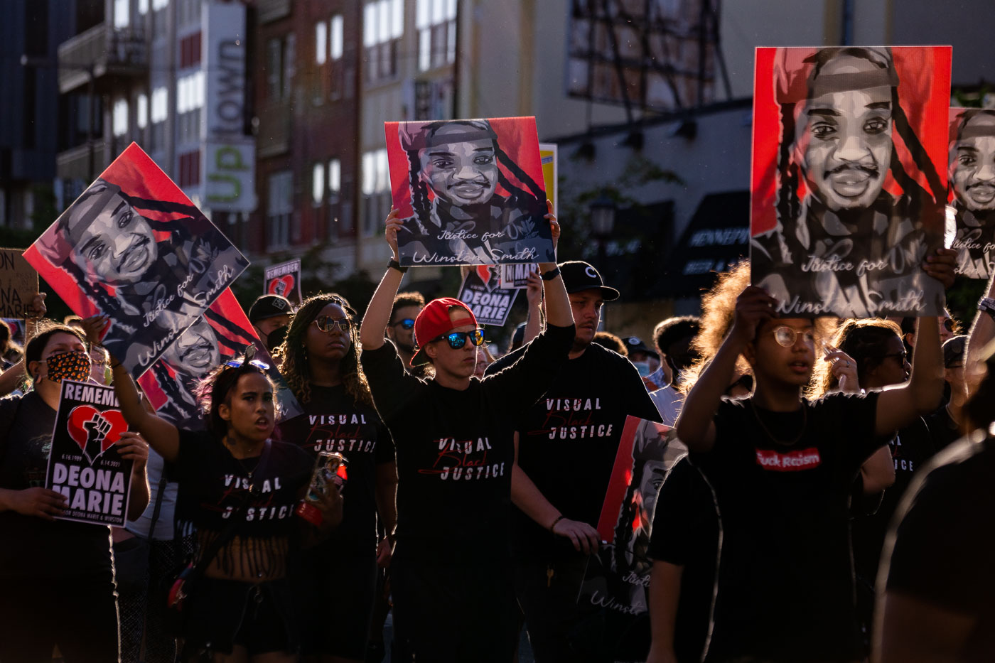 Visual Justice protesters in Uptown Minneapolis