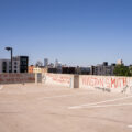 Graffiti on top of the parking ramp at Lake & Girard. Winston Smith was killed by a Federal Task Force on June 3rd.