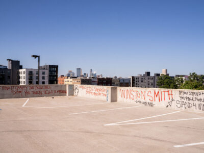 Winston Smith Graffiti at Lake & Girard Parking Ramp, Minneapolis