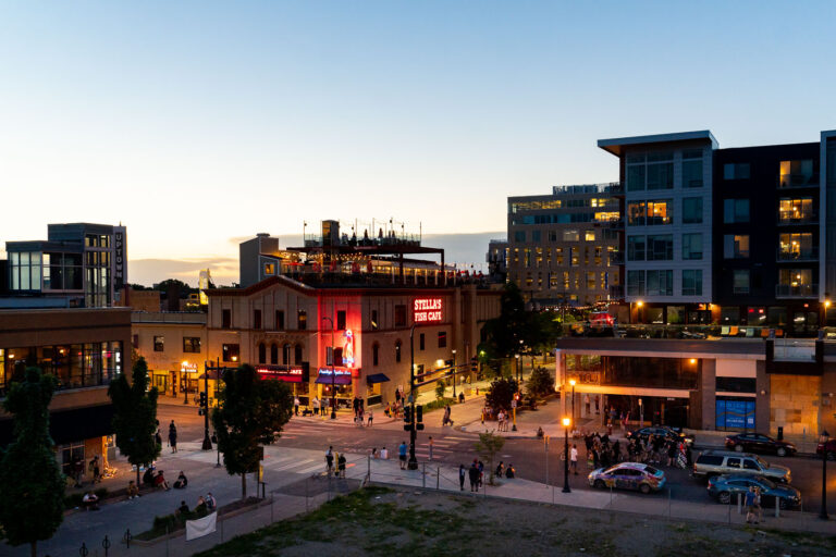 Winston Smith protesters on Lake Street in Minneapolis 2 Protesters march down Lake Street in Uptown Minneapolis the day after Winston Smith was killed by a federal law enforcement task force.