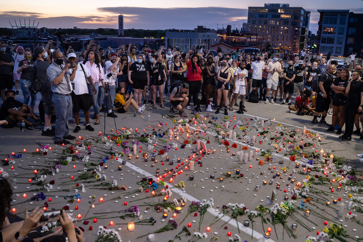 Winston Smith vigil after being shot and killed by police