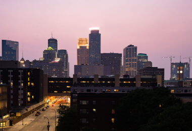 Minneapolis during bad qir quality due to wildfires.