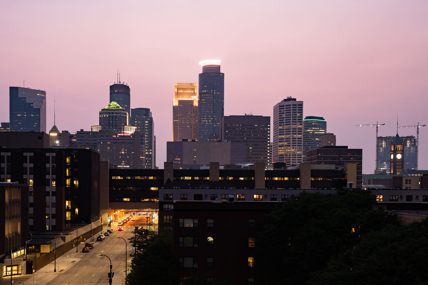 Minneapolis during bad qir quality due to wildfires.