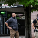 Private security company patrolling the mall that Winston Smith was killed by federal law enforcement officers the month prior.