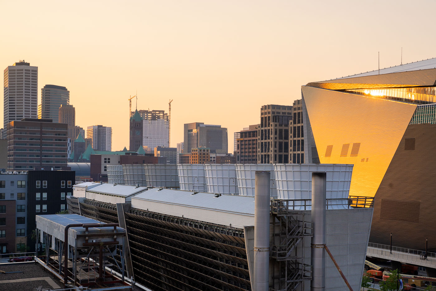 Cooling towers and minnesota vikings stadium